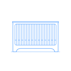 Furniture Crib Infant Bed Brooklyn Island Crib Outline Svg Vector, Free Vectors File